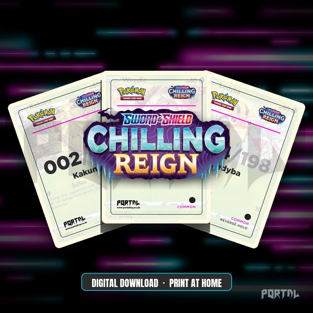 Chilling Reign master set placeholders, digital download, Portal TCG