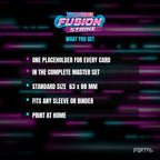 Fusion Strike master set placeholder cards, what is included