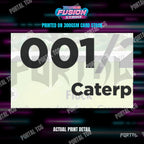 Close up of the print quality on a Fusion Strike placeholder card