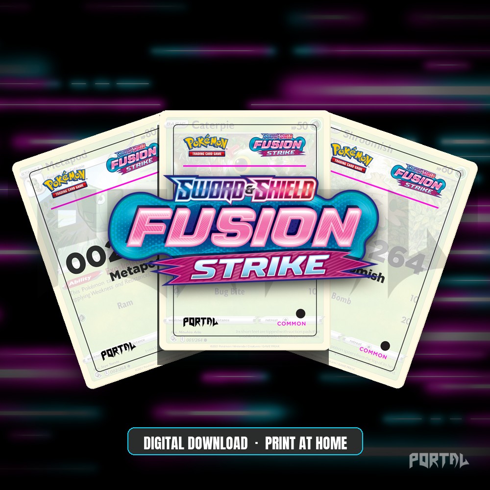 Fusion Strike master set placeholders, digital download, Portal TCG