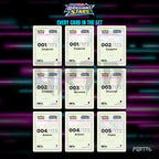 Brilliant Stars placeholder cards laid out in a nine pocket binder page
