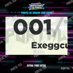 Close up of the print quality on a Brilliant Stars placeholder card