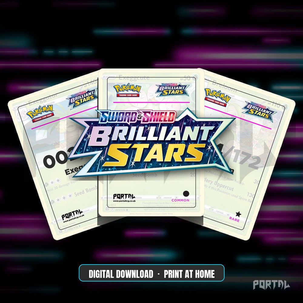 Brilliant Stars master set placeholder cards, digital download, Portal TCG