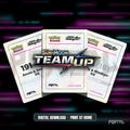 Pokemon Team Up master set placeholders, digital download, Portal TCG