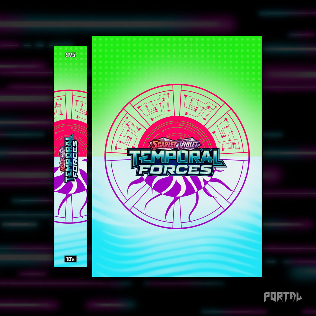 Pokemon Temporal Forces master set checklist kit, cover and spine, Portal TCG