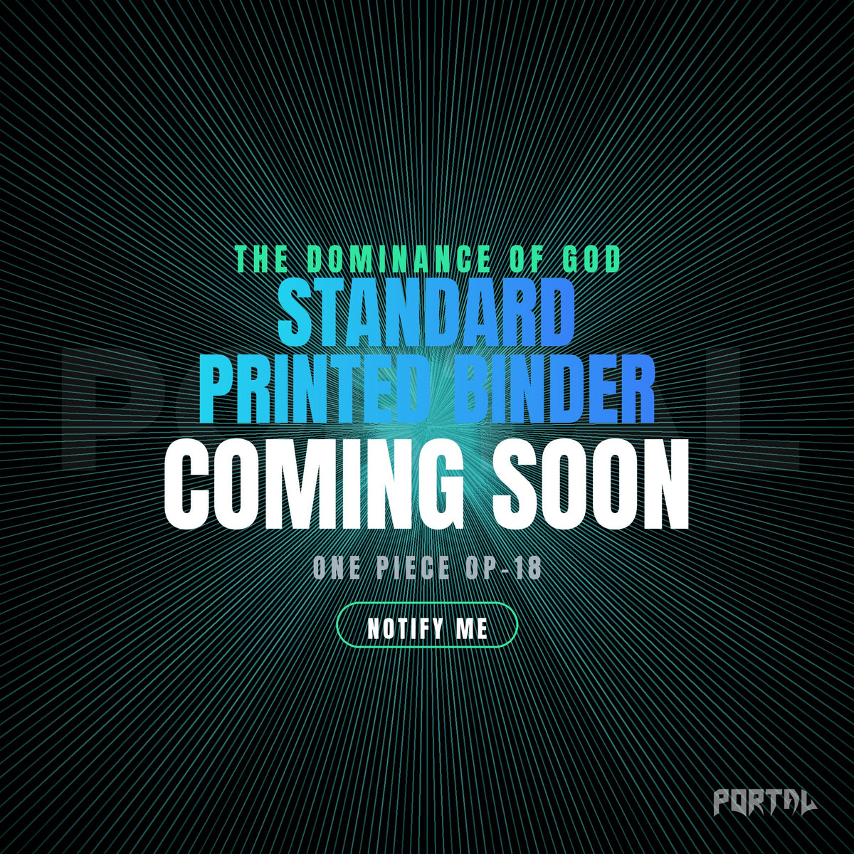 The Dominance of God - Standard Printed Binder - One Piece - coming soon