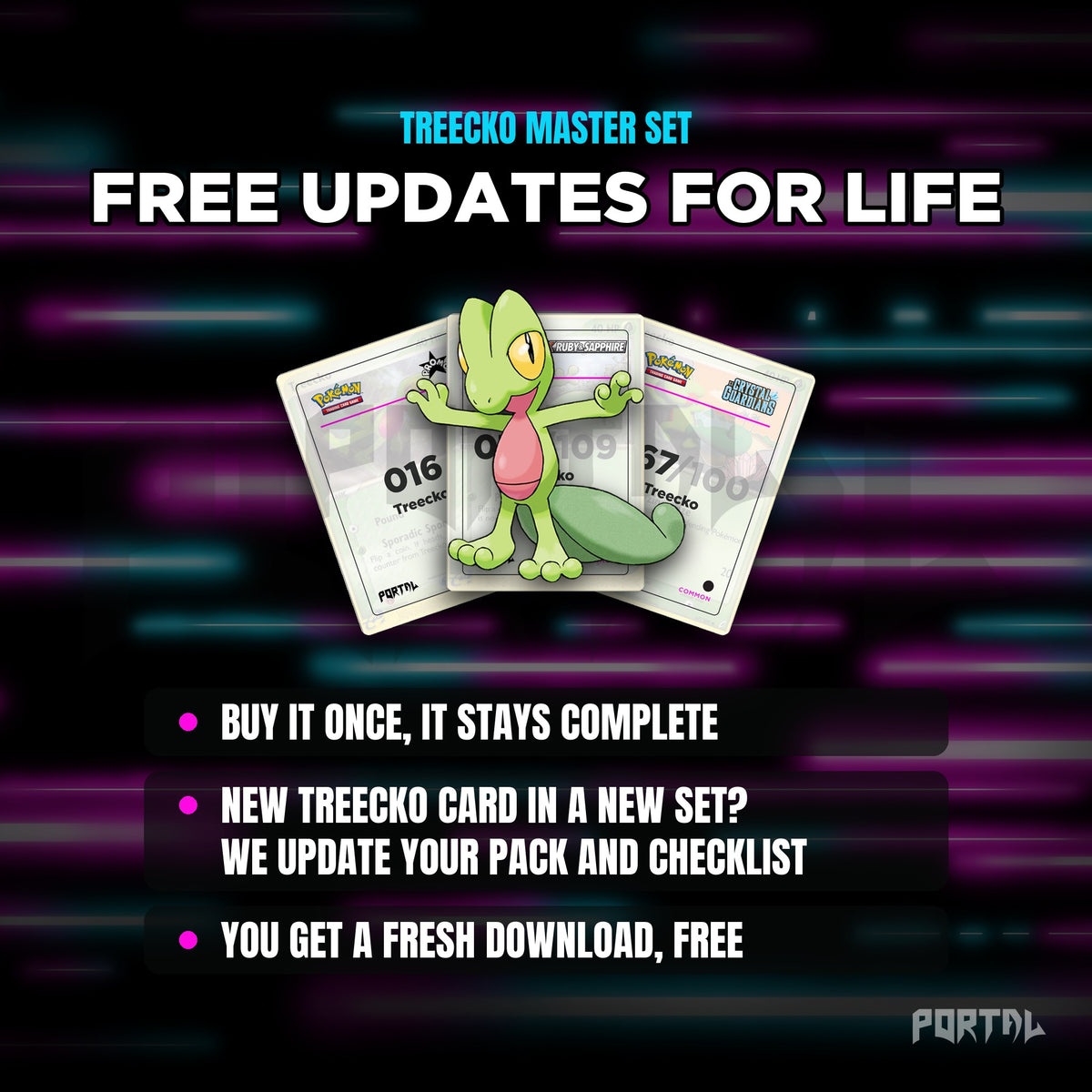 Treecko placeholders: free updates for life