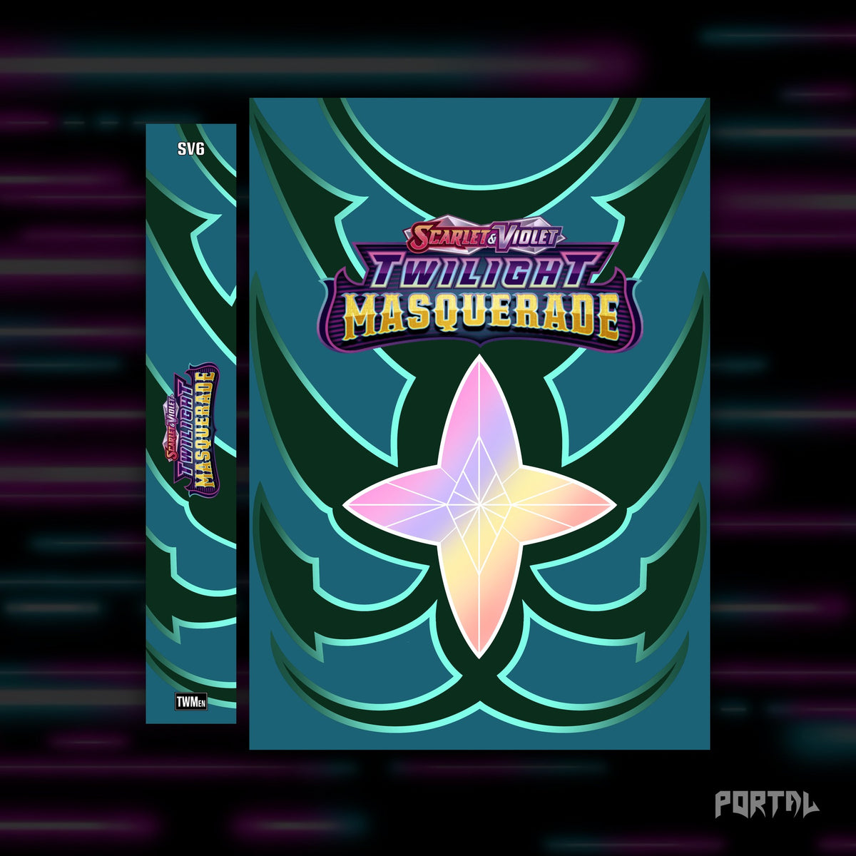 Pokemon Twilight Masquerade master set checklist kit, cover and spine, Portal TCG