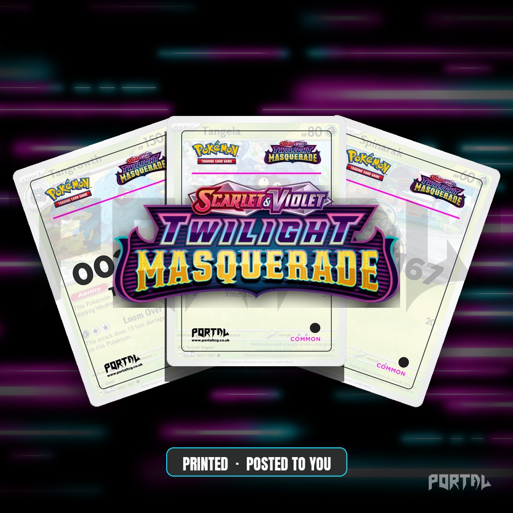 Twilight Masquerade master set placeholder cards, Portal TCG