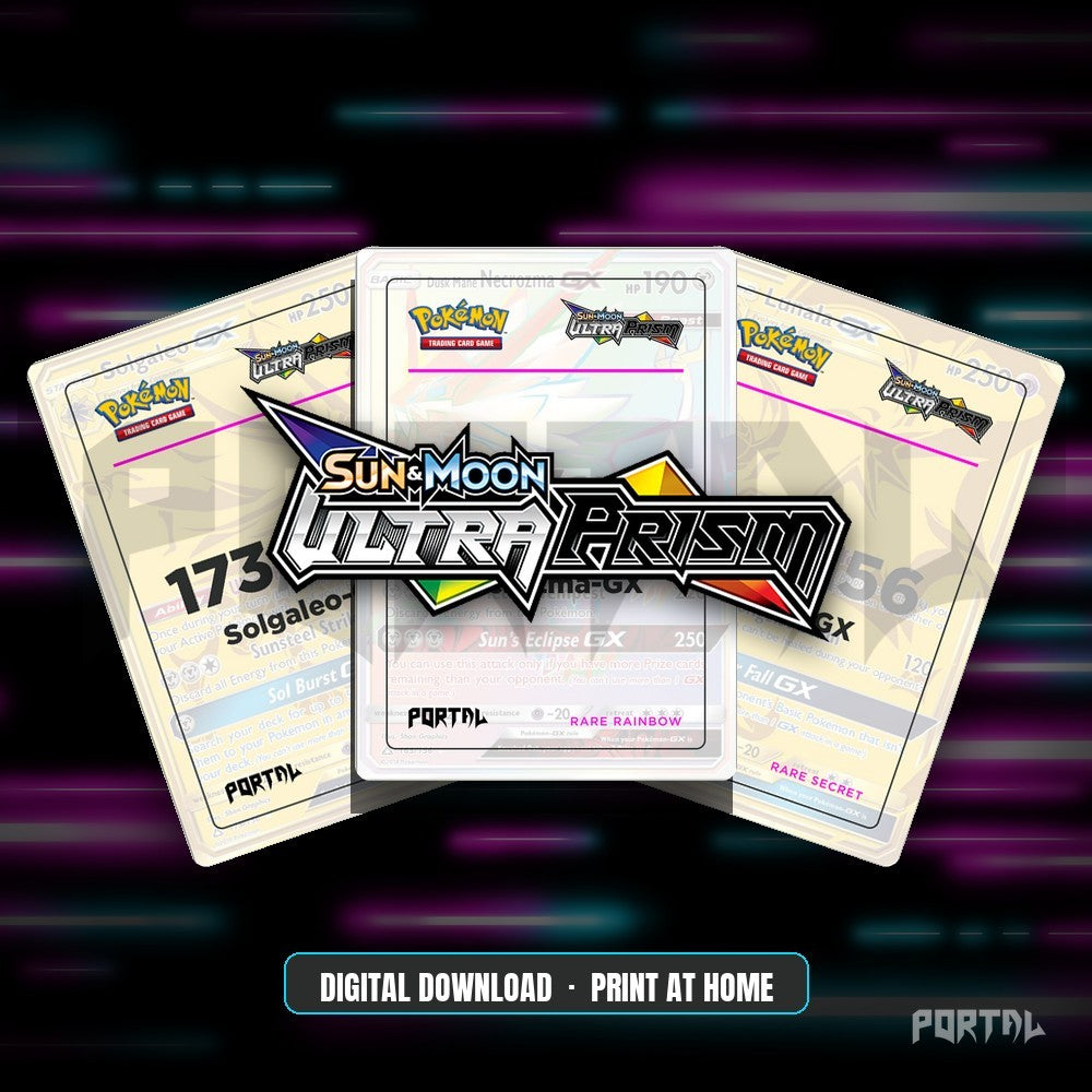 Pokemon Ultra Prism master set placeholders, digital download, Portal TCG