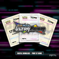 Pokemon Ultra Prism master set placeholders, digital download, Portal TCG