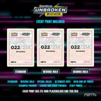 Pokemon Unbroken Bonds master set placeholders, every print included, Portal TCG