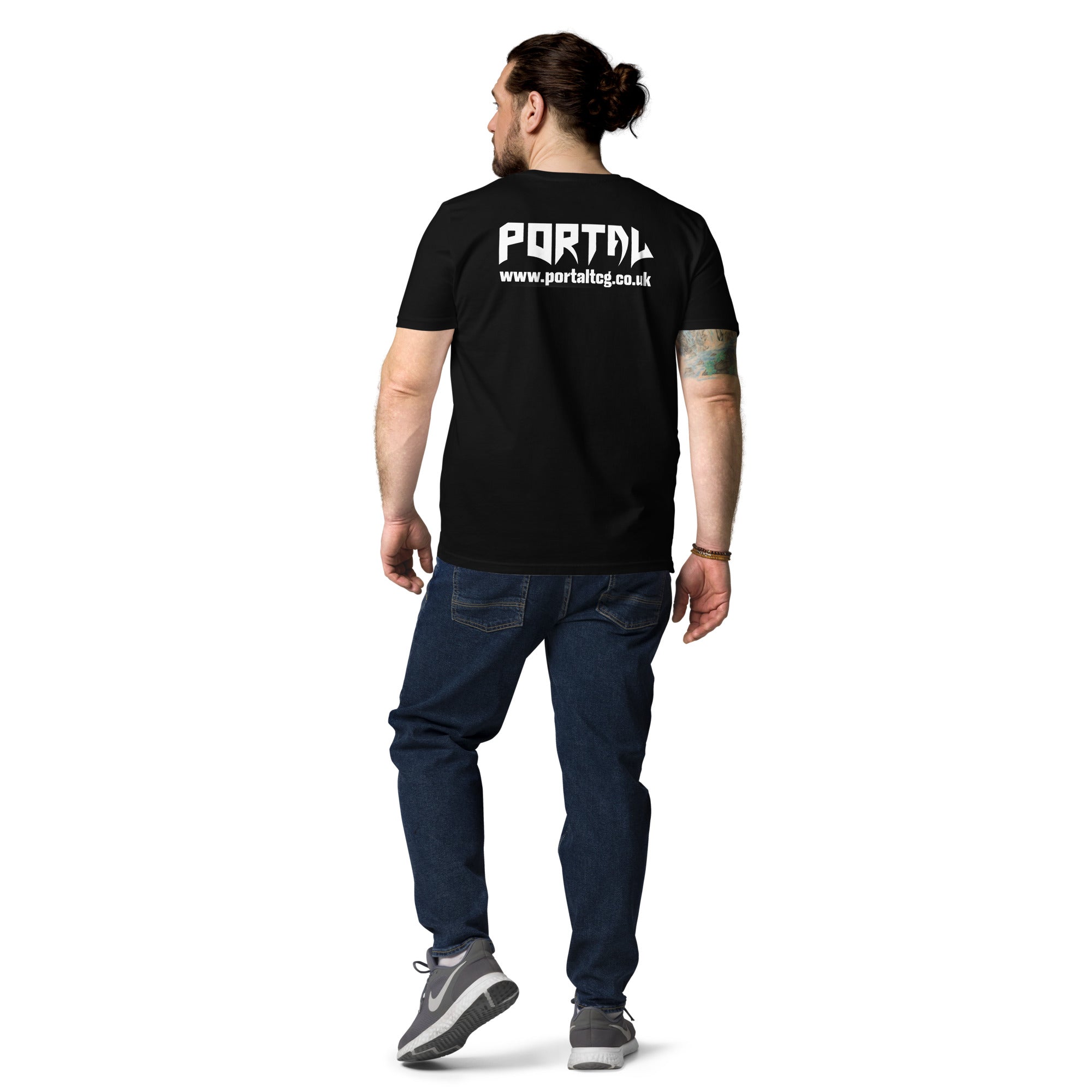 Portal TCG unisex t-shirt, back view, collector apparel