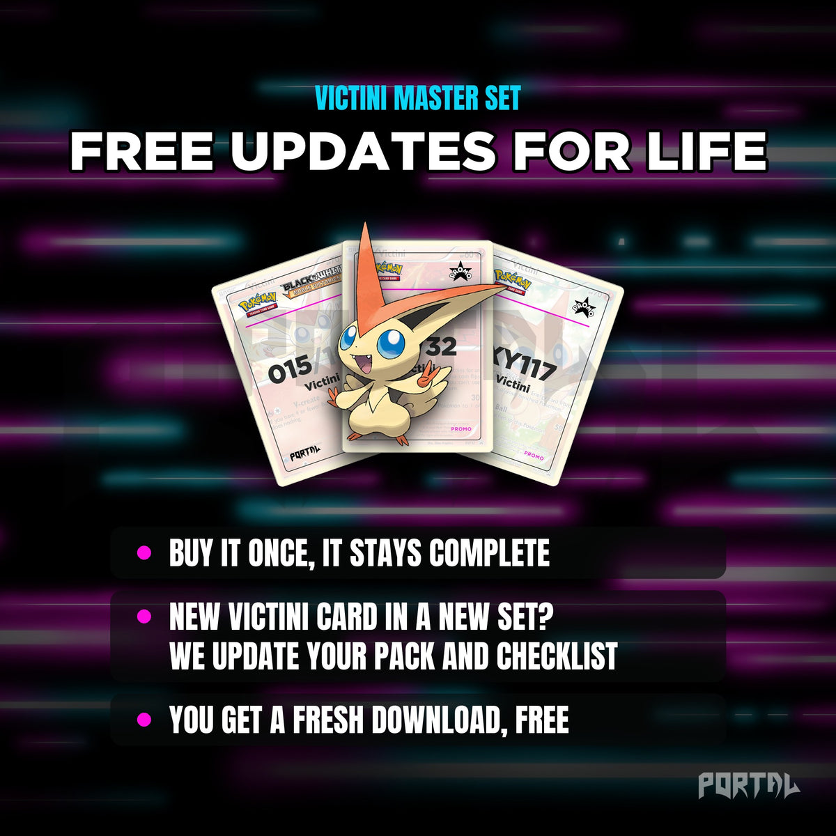 Victini placeholders: free updates for life