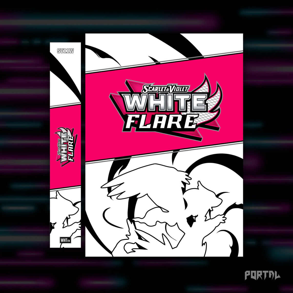 Pokemon White Flare master set checklist kit, cover and spine, Portal TCG