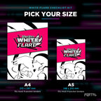 Pokemon White Flare master set checklist kit, A4 and A5 sizes, Portal TCG