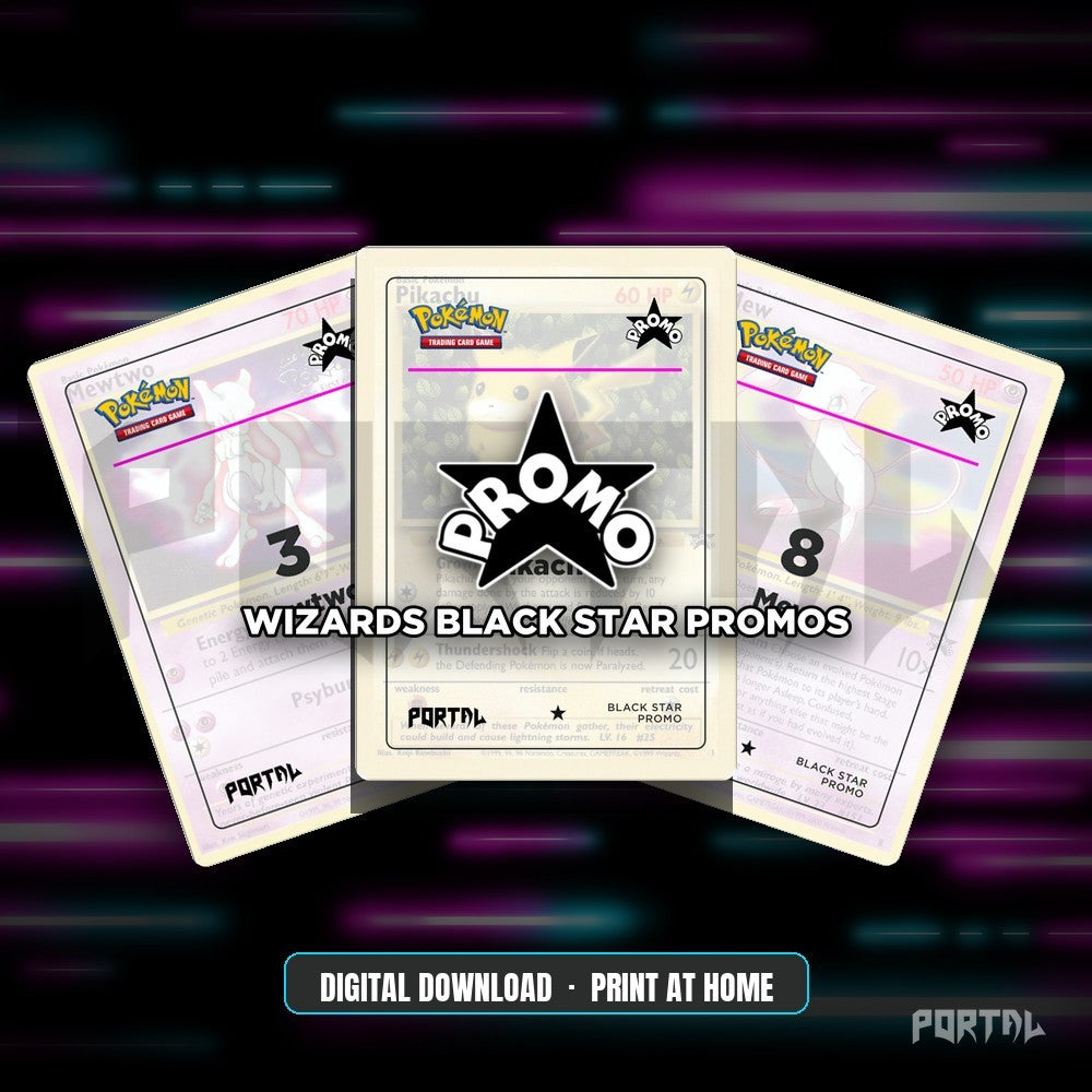 Pokemon Wizards Black Star Promos master set placeholders, digital download, Portal TCG