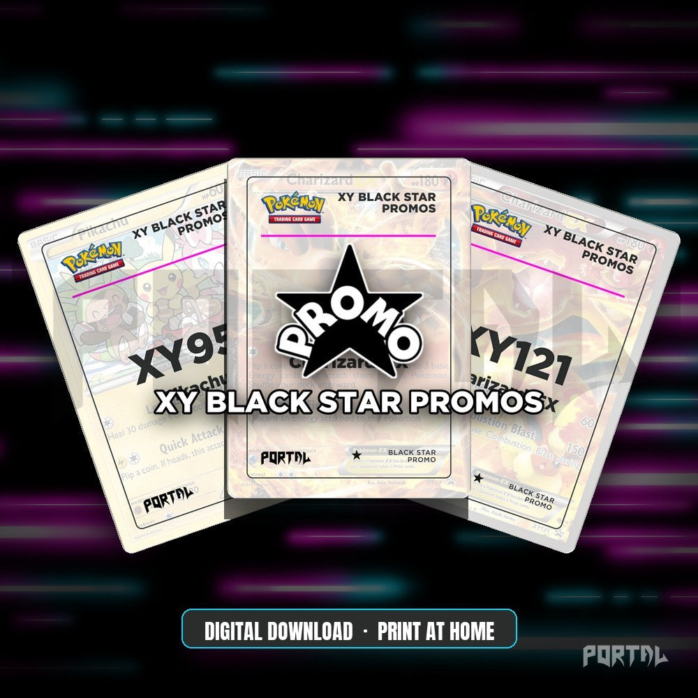 Pokemon XY Black Star Promos master set placeholders, digital download, Portal TCG