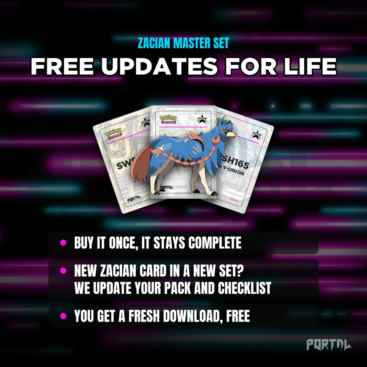Zacian placeholders: free updates for life