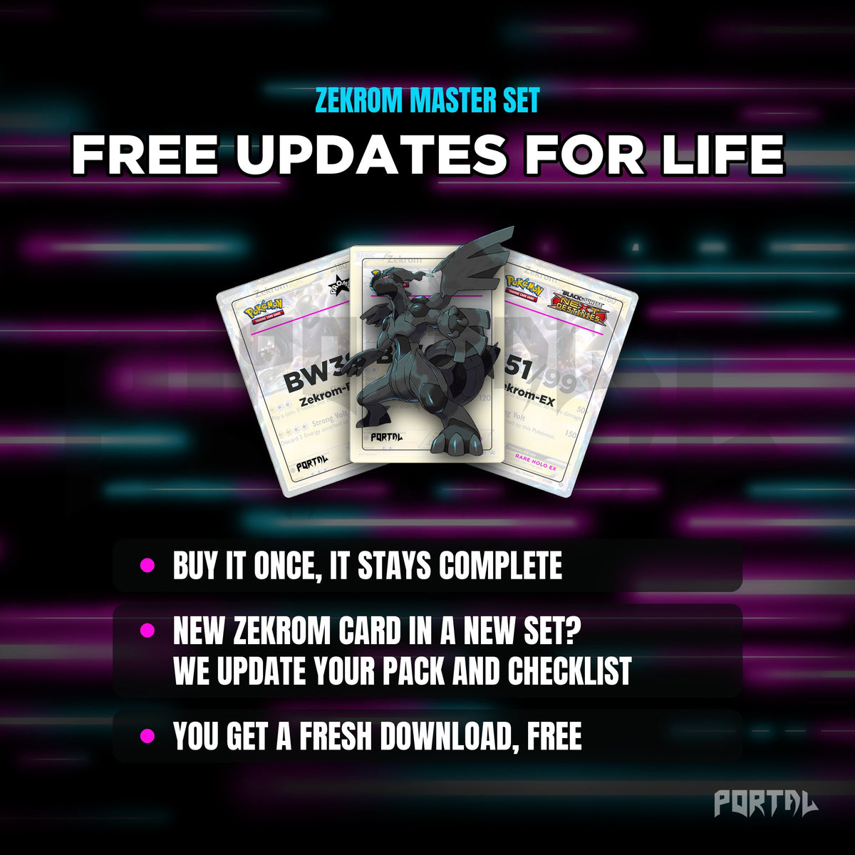 Zekrom placeholders: free updates for life
